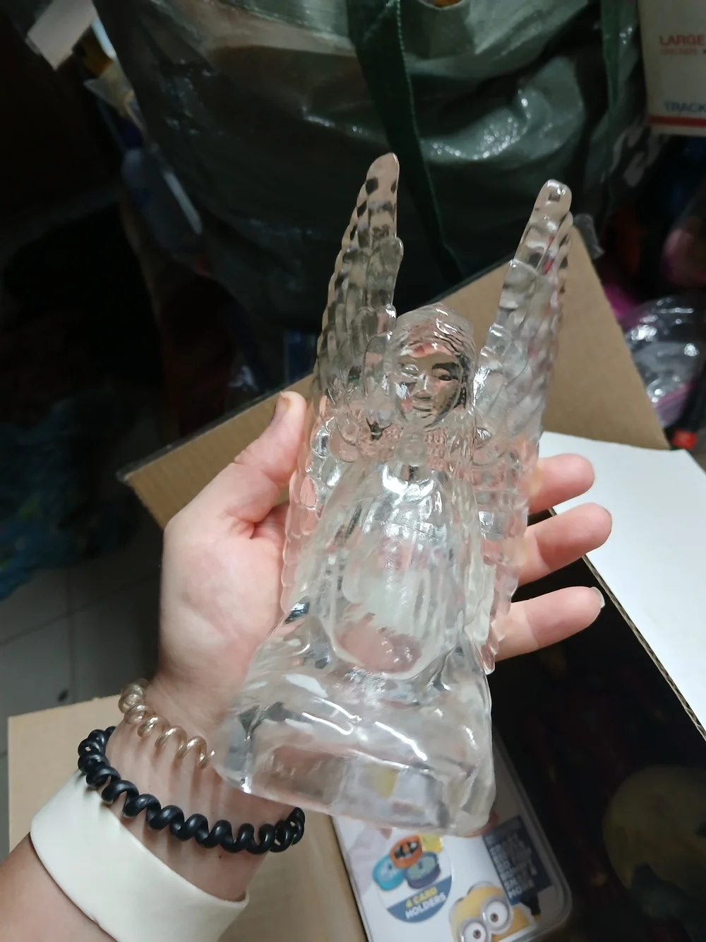 House of Lloyd glass angel tealight holder from 1989.